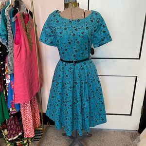 NWT Retro Joanie Telephone Novelty Print Dress